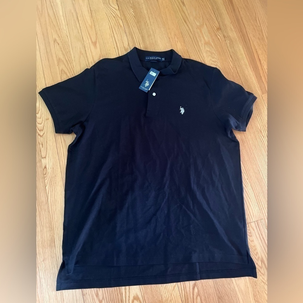 U.S Polo ASSN NWT black polo shirt